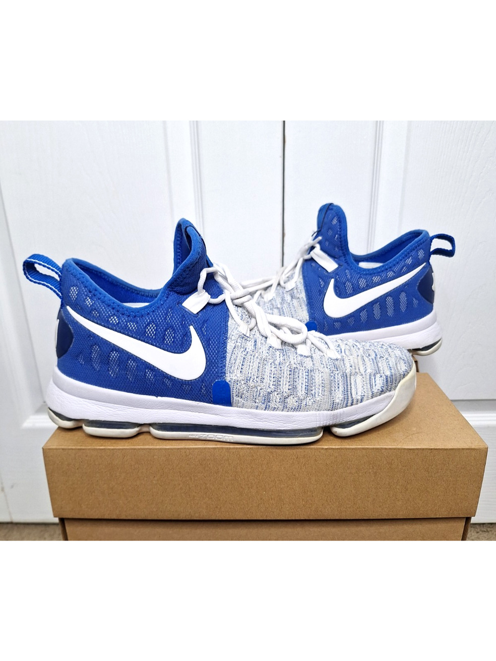 Nike KD 9 Home Game Royal White 843392-411 size 11 No Box